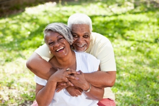 Portrait of senior African American couple
